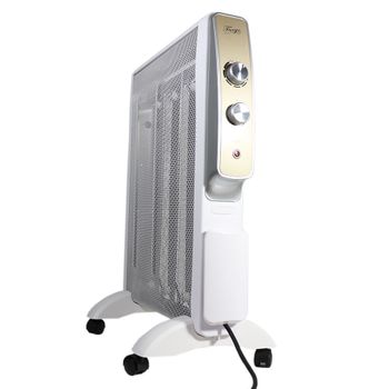 Calefactor Radiador Eléctrico Panel De Mica Con Ruedas Y Termostato 1000w 1500w