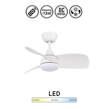 Ventilador De Techo Bora Con Luz 36-24w, Motor Dc Silencioso, Aspas  Retractiles Plegables, Mando Inalambrico,color Negro Mate Pequeño Diametro:  38-92 Cm Pequeño Diametro: 38-92 Cm con Ofertas en Carrefour