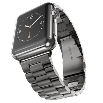 Correa De Acero + Herramienta Gift4me Compatible Con Reloj Apple Watch Series 9 - 45mm - Negro