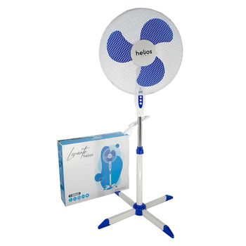 Ventilador De Pie Levante Fs-40-a2 Helios Home 16" 45w Blanco 125 Cm