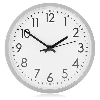 Reloj De Pared Forma Redonda Estilo Minimalista Gris Ø30 Cm