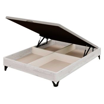 Canapé Abatible Arcón De Madera Con Patas Y Tirador Embutido Altura 34 Cm -  Bruma - 90x200 Cm con Ofertas en Carrefour