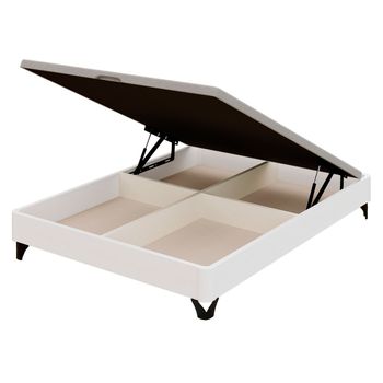 Canapé Abatible Arcón De Madera Con Patas Y Tirador Embutido Altura 34 Cm -  Glaciar - 140x200 Cm con Ofertas en Carrefour