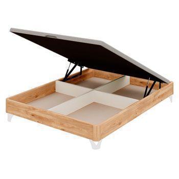 Canapé Abatible Arcón De Madera Con Patas Y Tirador Embutido Altura 34 Cm -  Bellota - 90x200 Cm con Ofertas en Carrefour