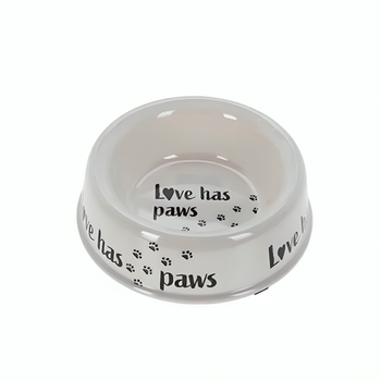 Comedero Para Mascotas Patas Antideslizantes Love Has Paws Ø25x8 Cm