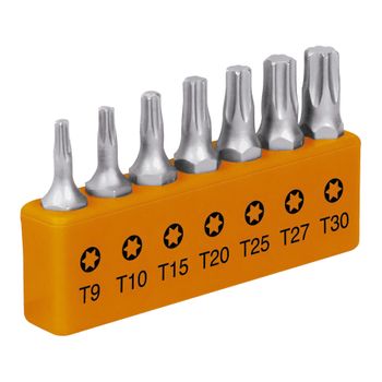 Juego 7 Puntas Torx, 25mm, En Organizador - Truper