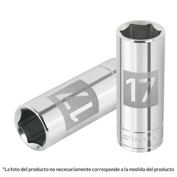 Llave Vaso Hexagonal, Larga, Cuadro 3/8  De 15mm - Truper