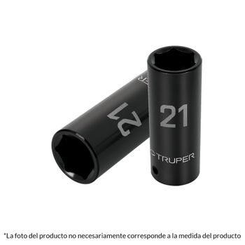 Llave Vaso Impacto, Larga, Hexagonal, 1/2  De 11mm - Truper