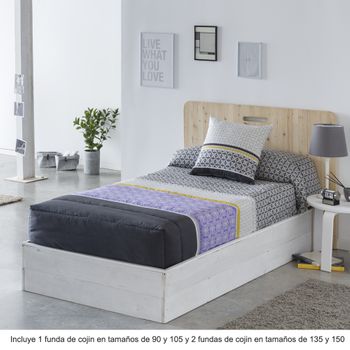 Edredón Ajustable Lleida Beige Para Cama De 105 Cm con Ofertas en Carrefour