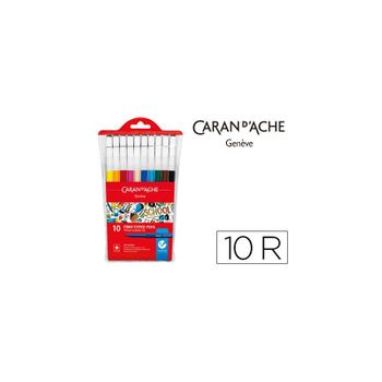 Rotulador Caran D'ache Linea Escolar Acuarelable Bolsa De Plastico De 10 Colores