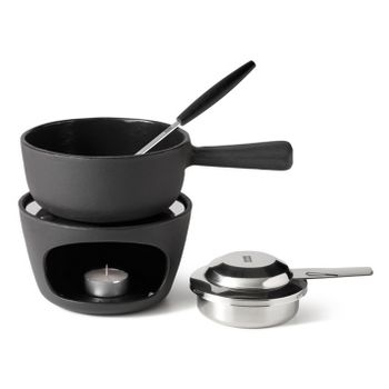 Stockli Fondue De Chocolate Y Queso Set 1 Tenedor Negro / Acero Inoxidable - 8569.80