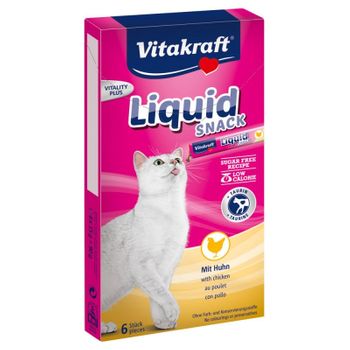 Vitakraft Cat Liquid Snack De Pollo Para Gatos - 6 Uds