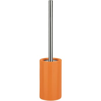 Escobillero Spirella "tube" De Gres En Color Naranja Ø10,5 X 42 Cm