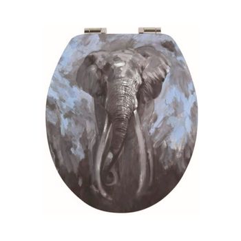 Tapa Para Wc Poliester Spirella Elefante 37x43,5cm Varios Colores