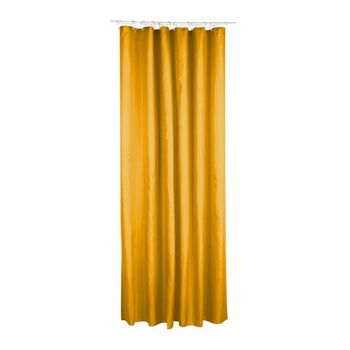 Cortina De Ducha De Tela Poliéster Spirella Kito 200 X 180 Cm Amarillo