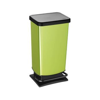 Cubo De Basura Papelera Pedal Tapa 40l Verde