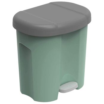 Cubo De Basura 2x10l Tapa Reciclaje Separación Residuos