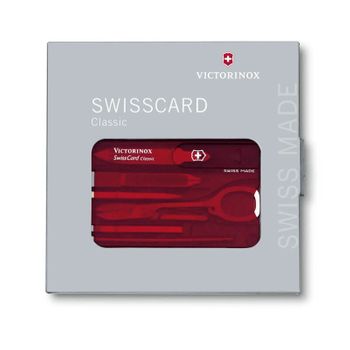 Swiss Card Classic Victorinox Vermelho Translúcido