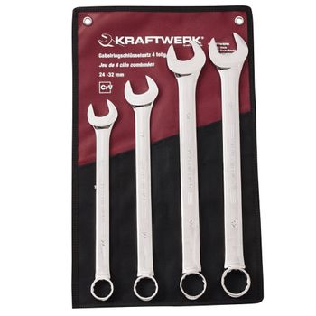 Kraftwerk Kra 3558r Juego De Llaves Combinadas, 4 Pzas., 24-32 Mm