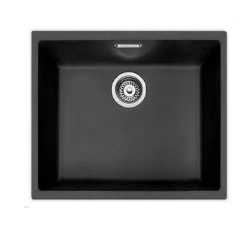 Teka 115230025 fregadero square 40x40 tg negro Fregaderos