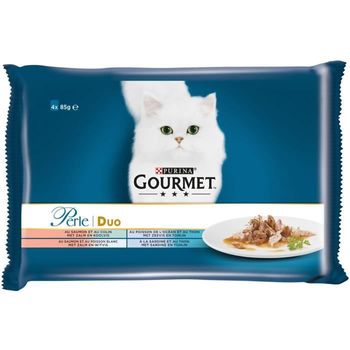 Gourmet Pearl Duo Del Mar - Bolsitas De Frescura - Para Gatos Adultos - 4 X 85 G