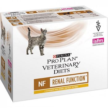 Alimento Para Gato Purina Pro Plan Veterinary Diets Feline Nf Pouch Pollo Para Gatos 10 X 85 Gr