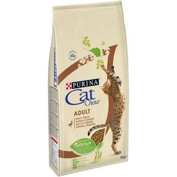 Purina Cat Chow Alimento Seco - Con Naturiumtm - Rico En Pato - Para Gatos Adultos - 10 Kg
