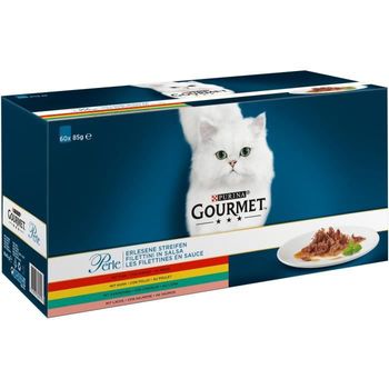 Comida Para Gatos Les Filettines En Salsa Multivariedad 60x85g Gourmet