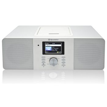 Microcadena Radio Internet Wi-fi Dab+/fm, Reproductor Cd-mp3, Bluetooth, Usb Mando A Distancia Blanco  Roadstar Ir-540d+btwh