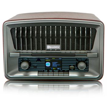 Radio Cd Portátil Vintage Digital Dab/dab+/fm Reproductor Cd-mp3 Bluetooth Usb, Mando Distancia Madera  Roadstar Hra-270cd-mp3cd+bt