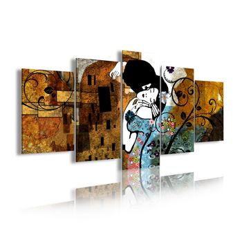DekoArte - Cuadros Modernos Impresión de Imagen Artística, Lienzo  Decorativo, Abstracto Arte Árbol de la Vida de Gustav Klimt, 1 Pieza  120x80cm