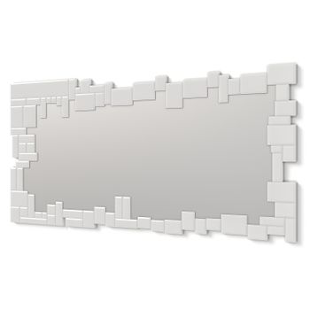 Espejos Decorativos Modernos De Pared Irregular Blanco | 140x70cm - Dekoarte