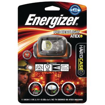 Linterna Frontal De Cabeza Energizer Hardcase Profesional Atex 75 Lumenes 3xaa Excl