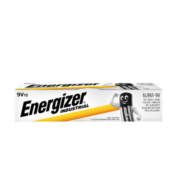 Energizer - Pack De 12 Pilas Alcalinas Alkaline Industrial 9v / 6lr61 / En22 / 6am6