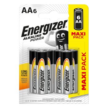 Energizer Alkaline Power Pilas Alcalinas Aa Lr6 6 Unidades