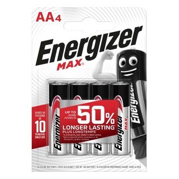 Energizer Alkaline Max - Pack De 4 Pilas Alcalinas  Max Aa