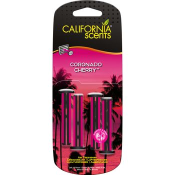 California Car Scents - Ambientador De Coche Con Fragancia, Olor Y Esencias A Coronado Cherry, Aroma A Piruleta De Cereza (minidifusores, 2uds).