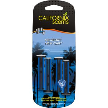California Car Scents - Ambientador De Coche Con Fragancia, Olor Y Esencias A New Car, Aroma A Coche Nuevo (bastones De Ventilación, 4uds).
