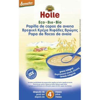 Papilla Bio De Copos De Avena +4 Meses Holle, 250 G