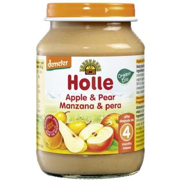 Tarrito Bio De Manzana Y Pera +4 Meses Holle, 190 G