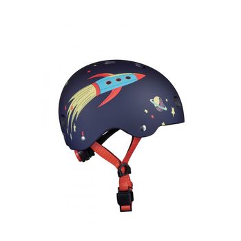 Casco De Bicicleta Y Scooter Rocket Hebilla Magnética Luz Led Integrada Talla S