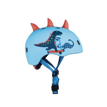 Dinosaurio 3d Casco Bicicleta Y Scooter Hebilla Magnética Luz Led Integrada Talla S