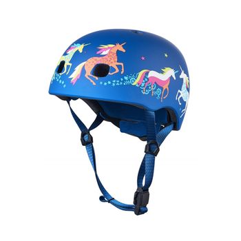 Casco Bicicleta Y Patinete Unicornio Hebilla Magnética Luz Led Integrada Talla S