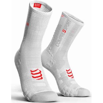 Calcetines Compressport ProRacing Socks Bike V3 Blanco Azul