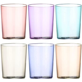 Set De 6 Vasos De Agua Multicolor 520ml