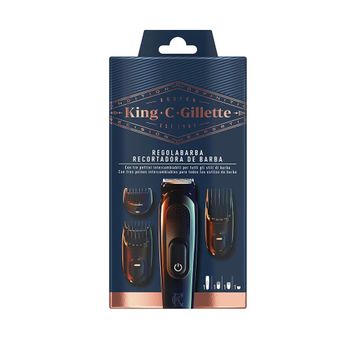 Cortapelos Para Barba King C Gillette Negro (4 Pcs)