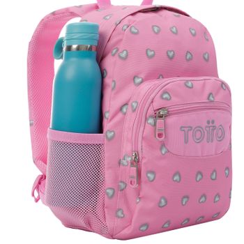 Mochila escolar con ruedas rosa positive world - Renglones - Rosa