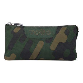 Estuche Escolar Tres Compartimentos Verde Camuflaje Totto Tablero 3dl