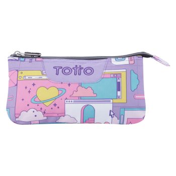 Estuche Escolar Tres Compartimentos Morado Ciber Totto Tablero 2qi