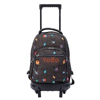 Mochila Escolar Pequeña Ruedas Estampado Videojuego - Resma